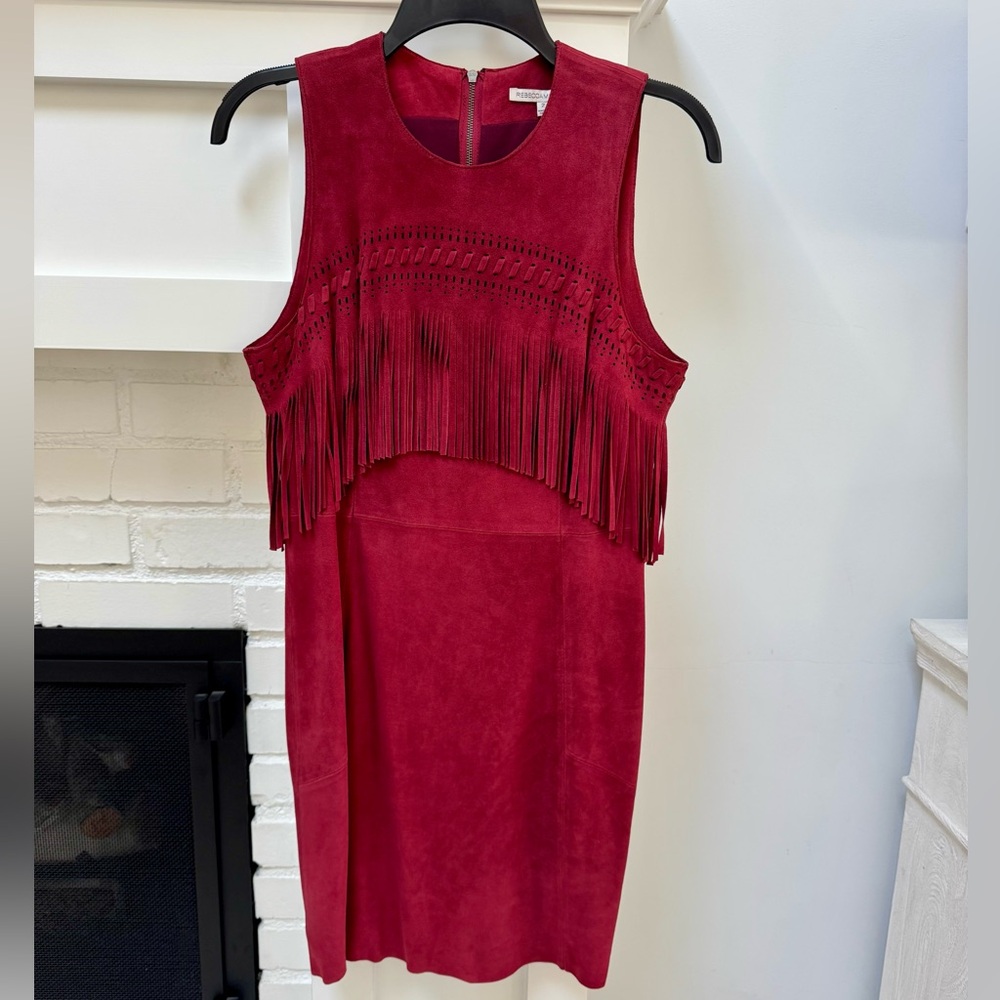 Rebecca Minkoff Suede Fringe Mini Dress